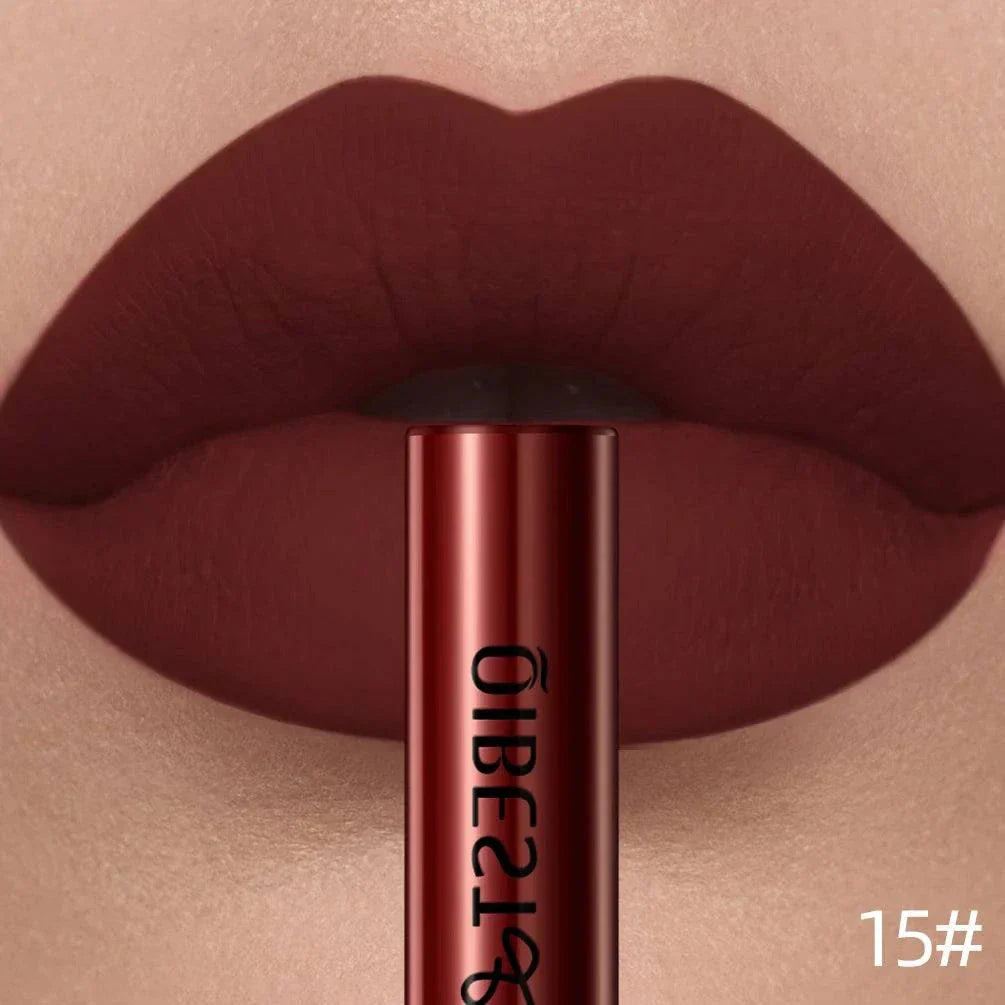 rossetto liquido opaco marrone scuro idratante lunga durata trucco labbra