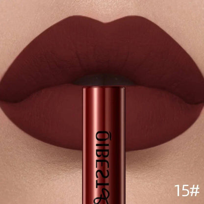 rossetto liquido opaco marrone scuro idratante lunga durata trucco labbra