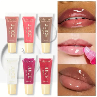 Lucidalabbra hydration gel lip balm by Julystar in clear jelly texture