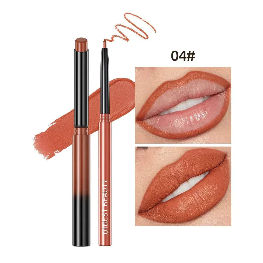 Penna per rossetto nudo opaco a lunga durata colore terra cotta impermeabile per trucco labbra