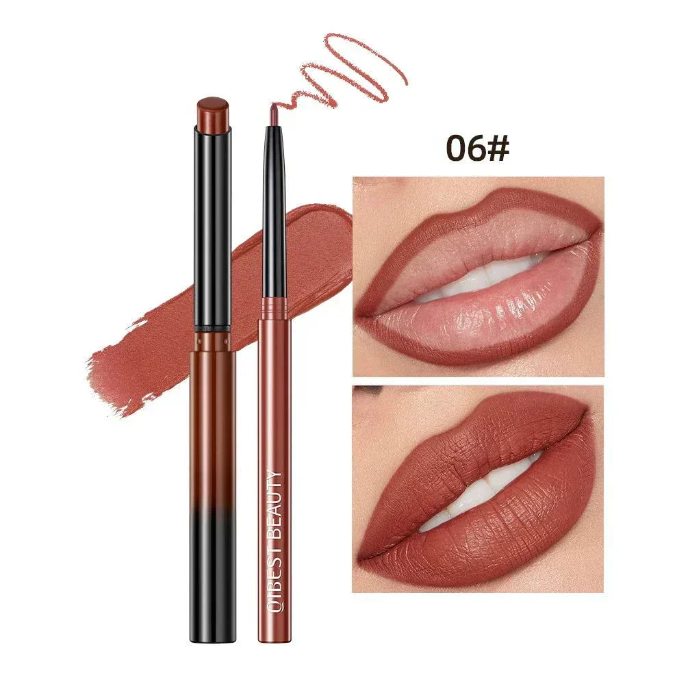 Penna per rossetto nudo opaco lunga durata con matita labbra impermeabile colore rosso sexy