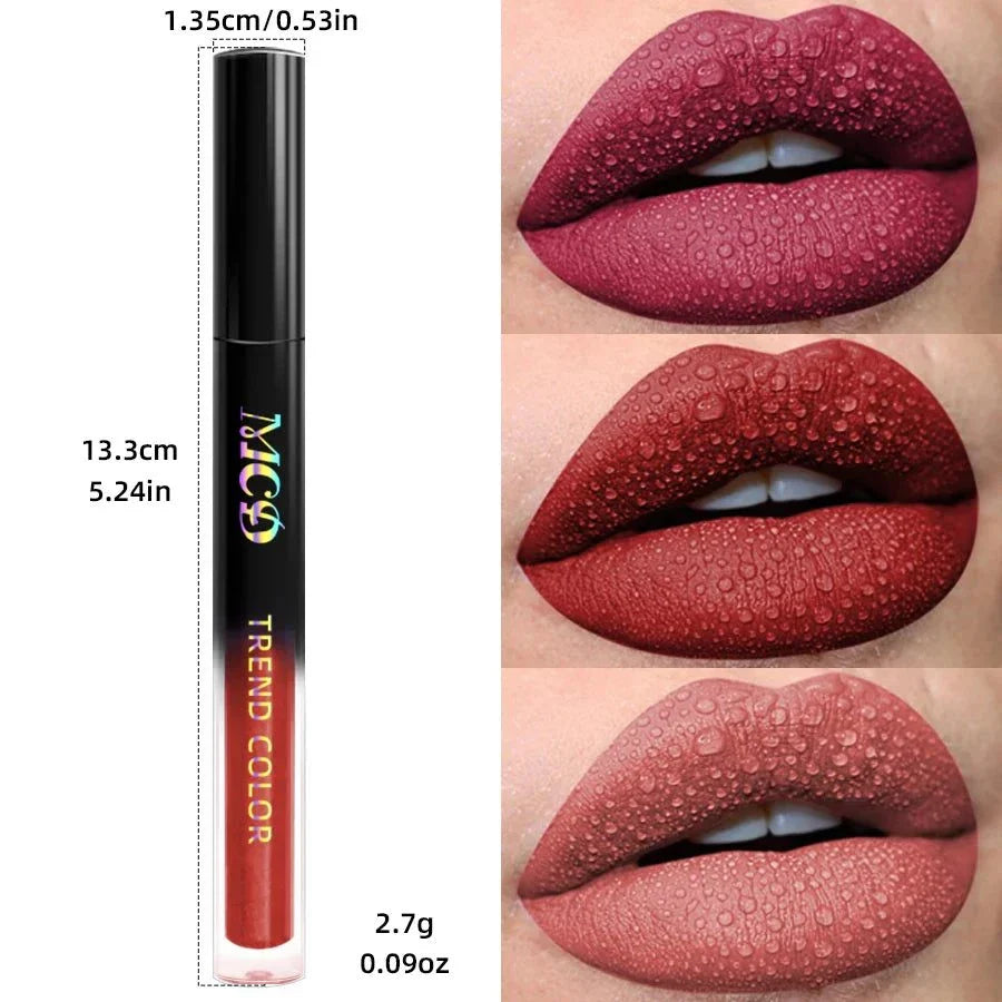 Lucidalabbra impermeabile opaco 19 colori rossetto liquido velluto per labbra nude e rosse