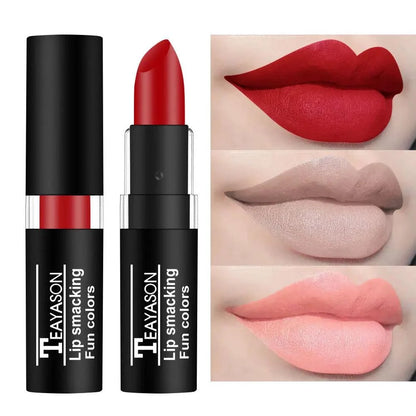 Rossetto nudo opaco impermeabile lunga durata rosso e nude vari colori effetto matte lips makeup