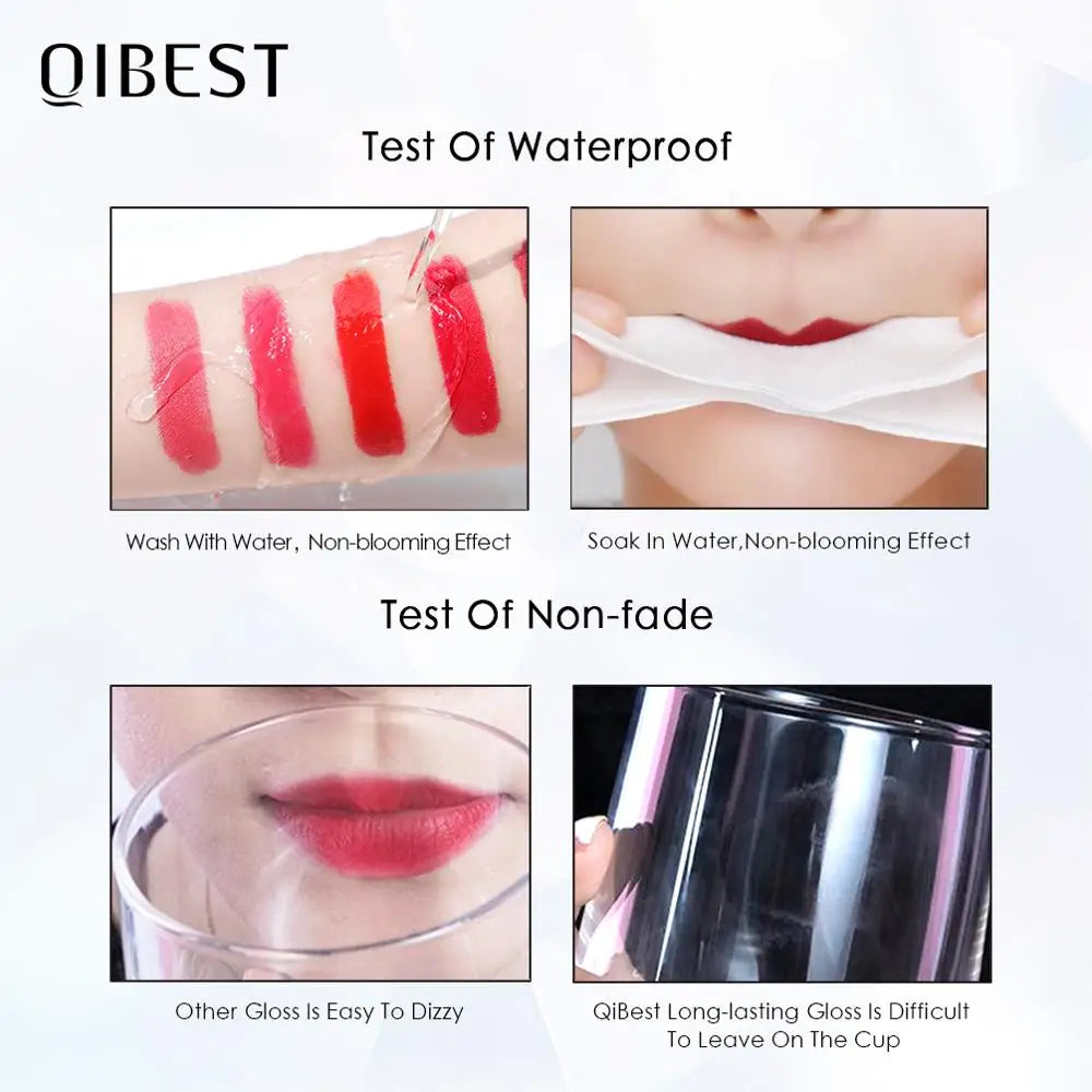 Rossetto liquido impermeabile opaco rosso a lunga durata con effetto non sbiadente e alta pigmentazione
