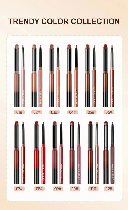 Collezione di penne per rossetto nudo opaco a lunga durata in diversi colori trendy